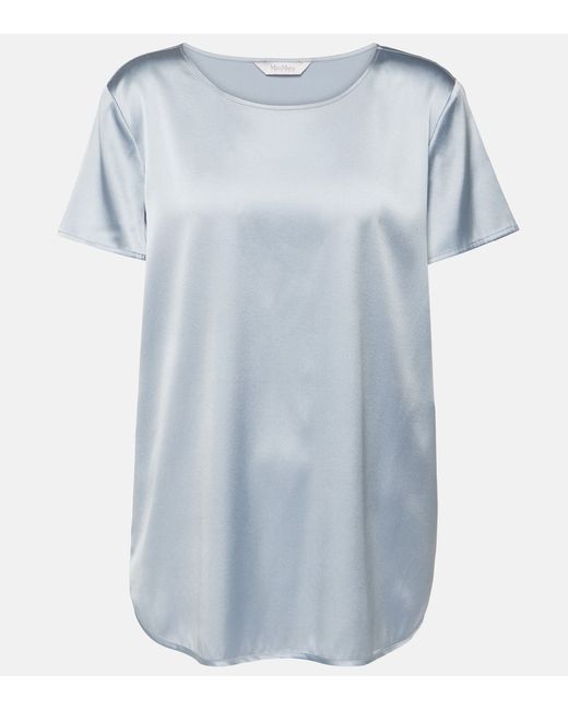 Max Mara Leisure Cortona silk-blend satin T-shirt