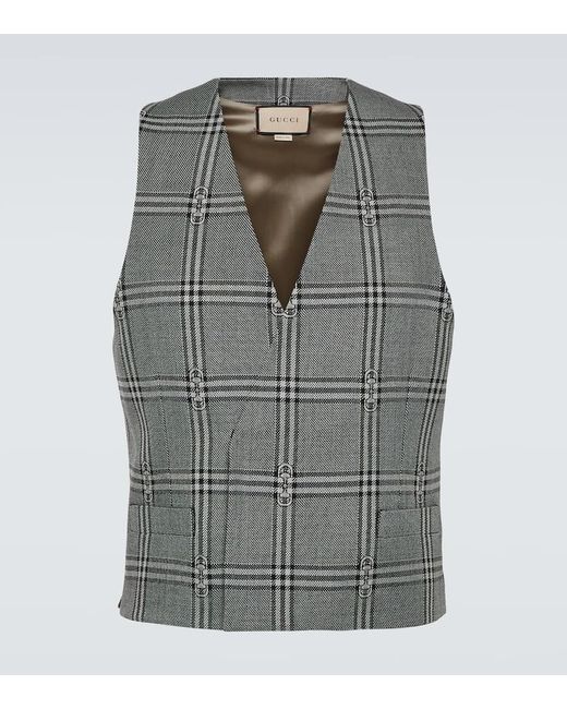 Gucci Checked wool vest
