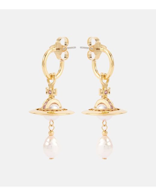 Vivienne Westwood Aleksa embellished drop earrings