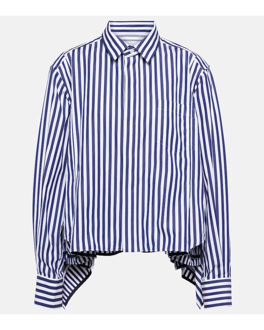 Sacai Striped cotton poplin shirt