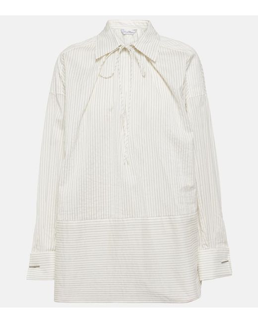 Max Mara Saletta pinstripe cotton and silk shirt