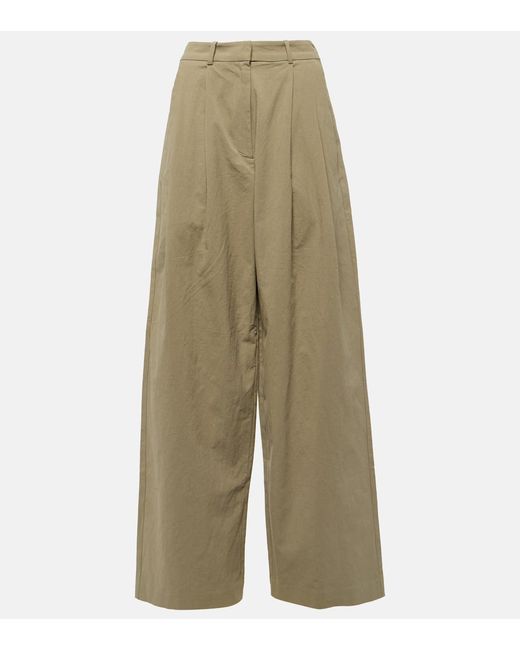 Proenza Schouler Helena high-rise cotton-blend wide-leg pants
