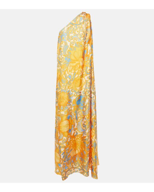 La Double J. Roy floral silk twill maxi dress