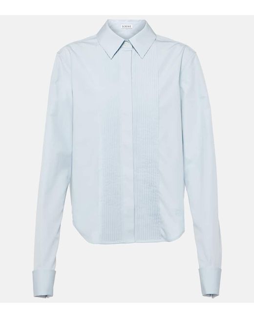 Loewe Pleated cotton poplin shirt