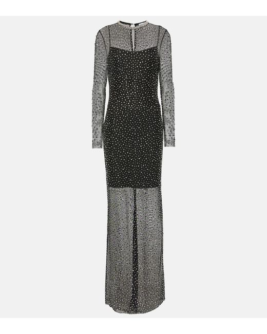 Rebecca Vallance Cecile crystal-embellished gown