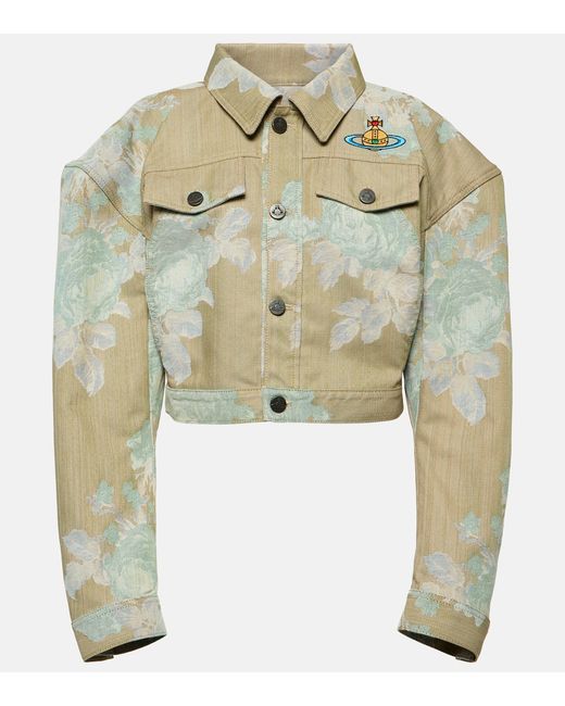 Vivienne Westwood Floral cropped denim jacket