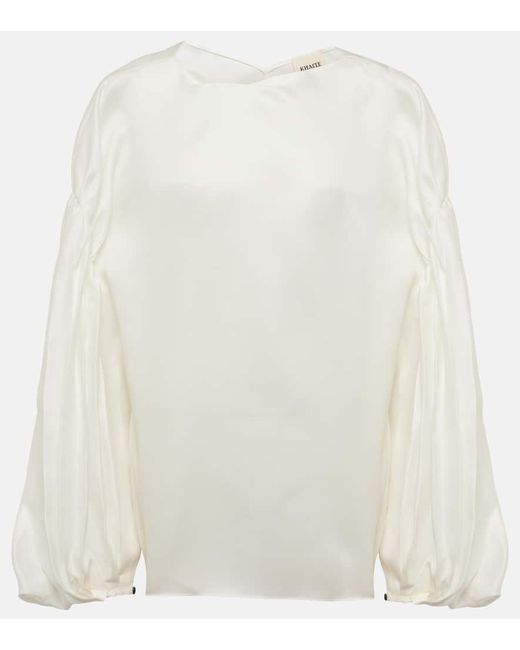 Khaite Quico silk blouse