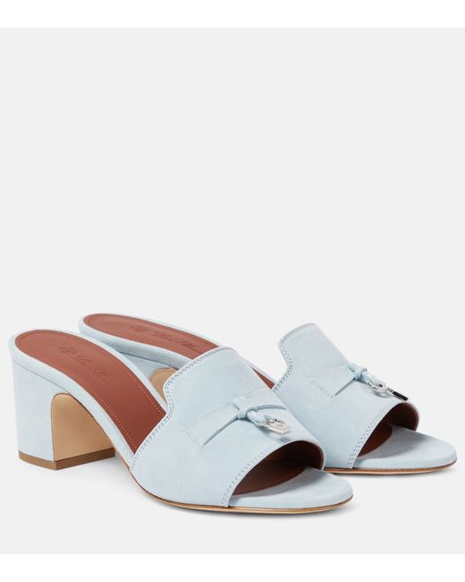 Loro Piana Summer Charms suede mules