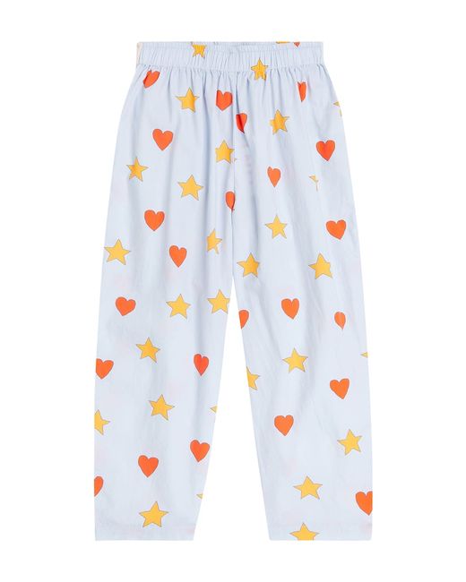 TinyCottons Hearts and Stars cotton poplin pants