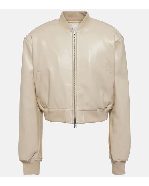 The Frankie Shop Micky faux leather bomber jacket