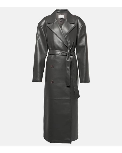 The Frankie Shop Tina faux leather trench coat