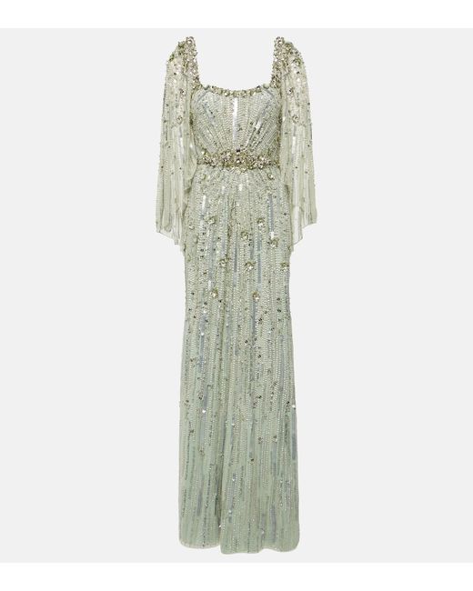Jenny Packham Bright Star embellished tulle gown