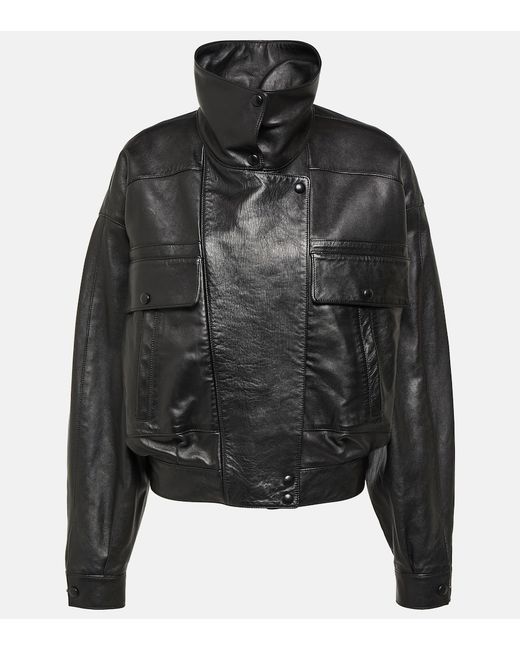 Saint Laurent Leather bomber jacket
