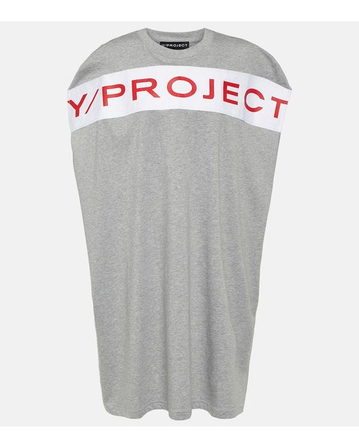 Y / Project Logo cotton jersey minidress