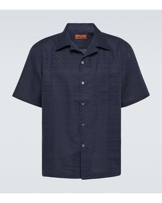 Missoni Cotton and linen bowling shirt