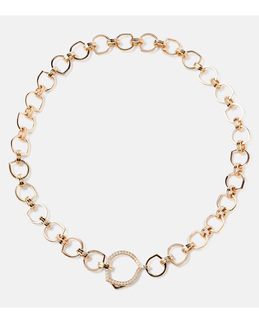 Repossi Antifer 18kt rose necklace with diamonds