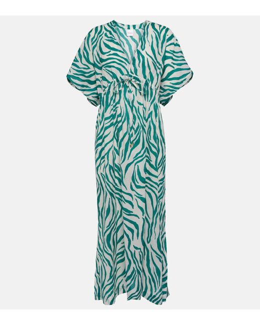 Max Mara Dorotea zebra-print cotton midi dress