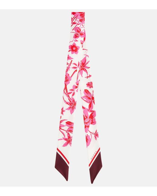 Gucci Floral silk scarf