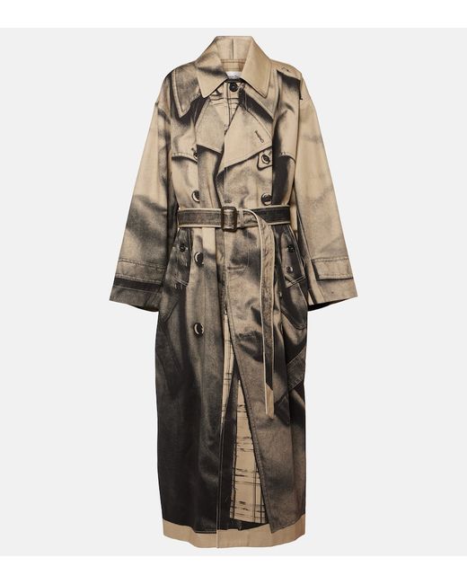 Jean Paul Gaultier Printed oversized cotton trench coat