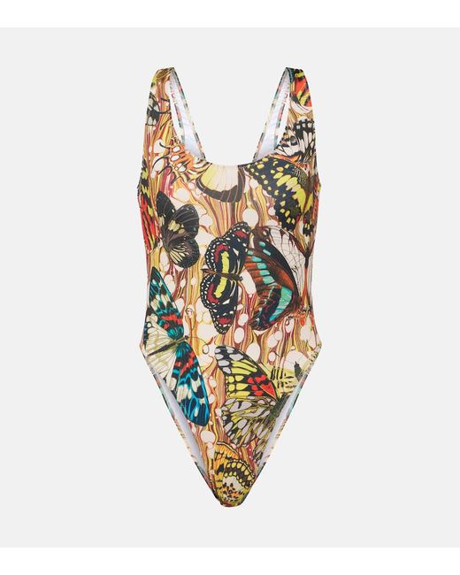 Jean Paul Gaultier Papillon printed swimsuit