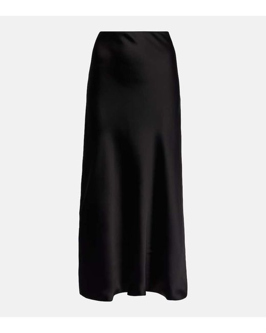 Norma Kamali High-rise satin maxi skirt
