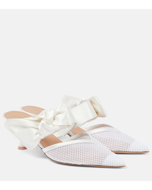 Malone Souliers Marie 45 bow-detail mesh mules