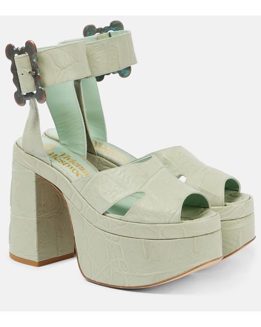 Vivienne Westwood Olde London croc-effect leather platform sandals