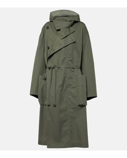 Lemaire Asymmetric cotton-blend gabardine trench coat