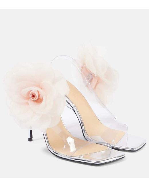 Magda Butrym Floral-appliqué PVC and leather sandals