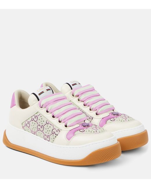 Gucci Screener GG Crystal leather sneakers