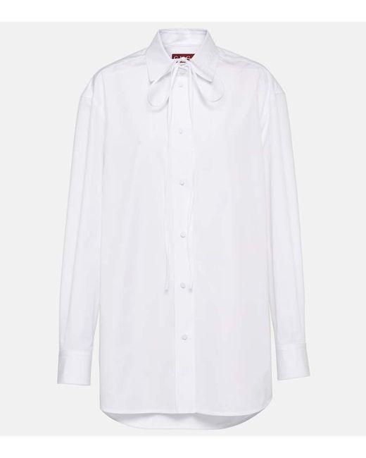 Gucci Bow-detail cotton poplin shirt