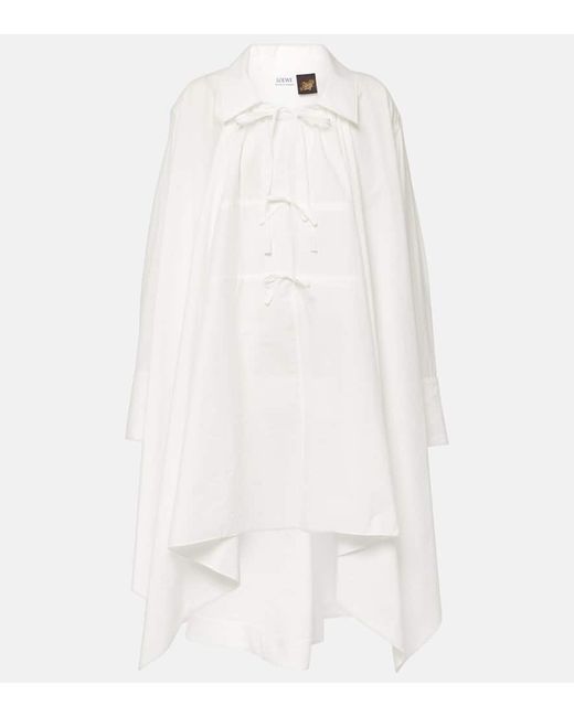 Loewe Paulas Ibiza asymmetric cotton-blend tunic