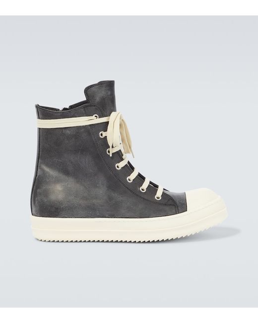 Rick Owens High-top leather sneakers