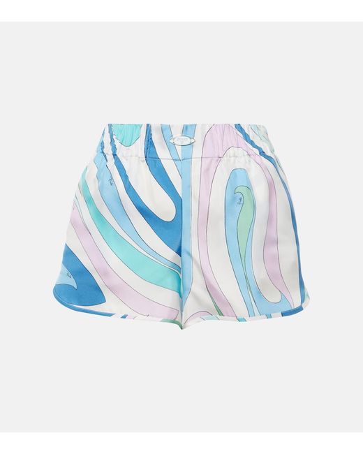 Pucci Marmo printed silk twill shorts