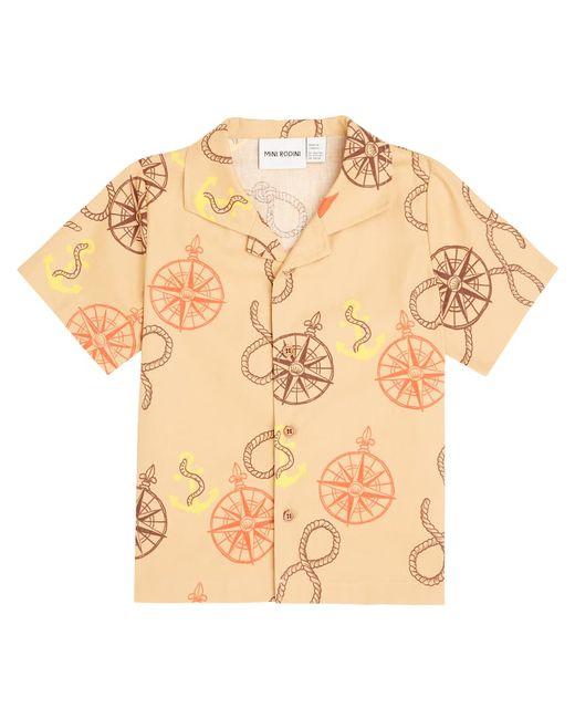Mini Rodini Nautical printed cotton shirt