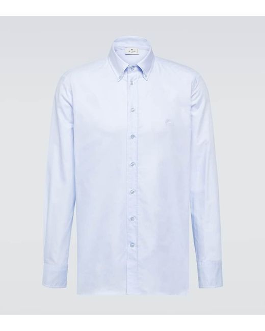 Etro Logo cotton Oxford shirt