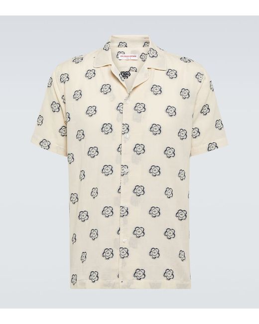 Orlebar Brown Marne cotton-blend jacquard bowling shirt