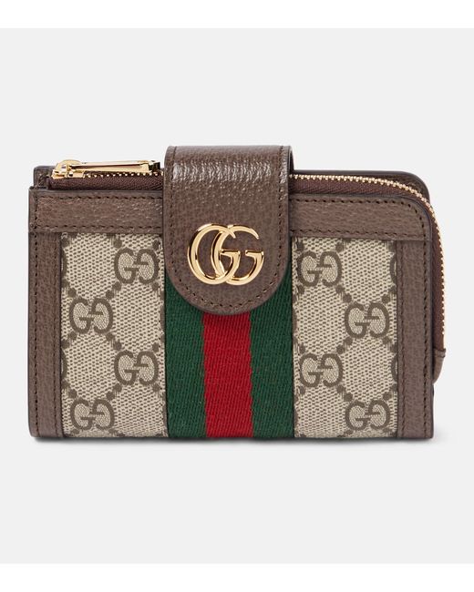 Gucci Ophidia leather-trimmed card case