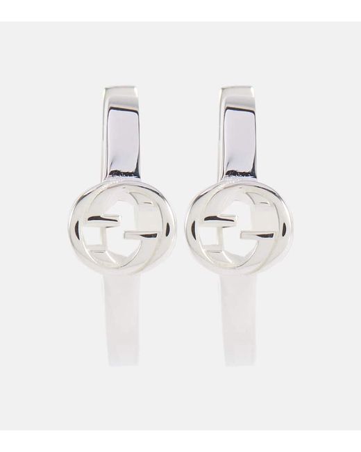 Gucci Interlocking G sterling hoop earrings