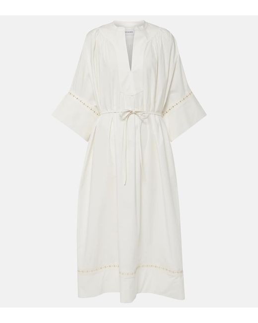 Yves Salomon Belted cotton-blend maxi dress