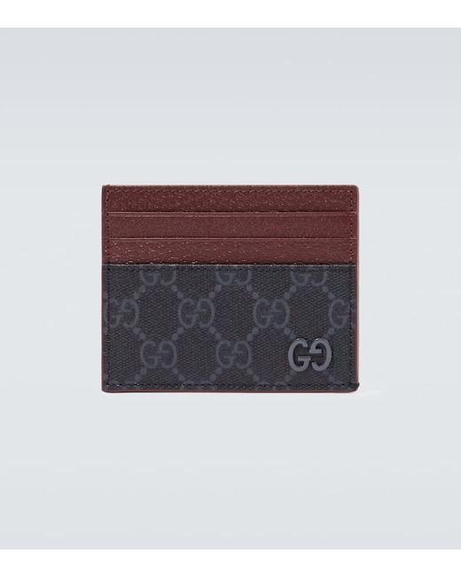 Gucci GG canvas and leather card holder
