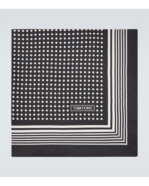 Tom Ford Printed silk twill pocket square