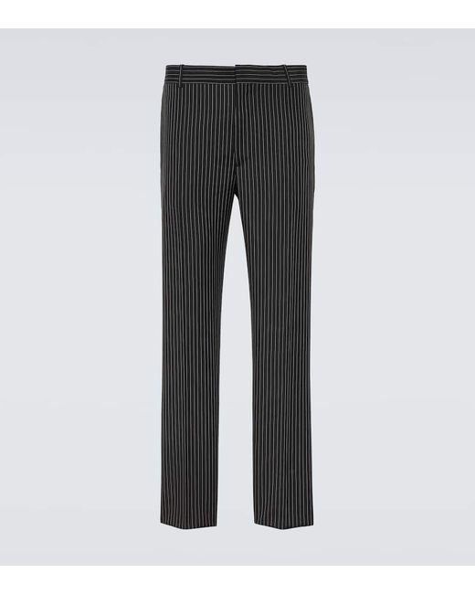 Alexander McQueen Pinstripe wool and mohair suit pants