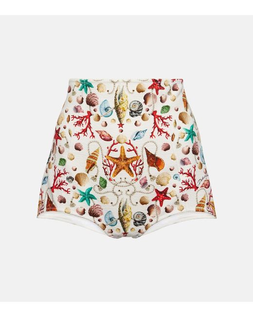 Dolce & Gabbana Capri printed high-rise shorts