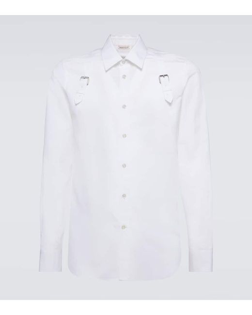 Alexander McQueen Harness cotton poplin shirt