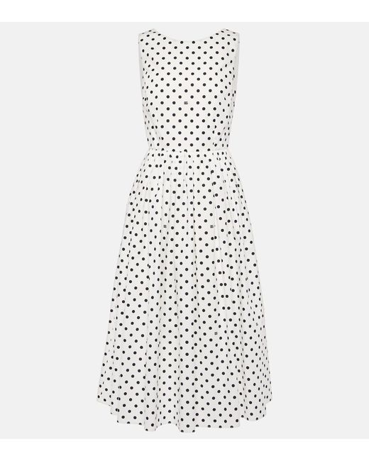 Dolce & Gabbana Polka-dot cotton poplin midi dress