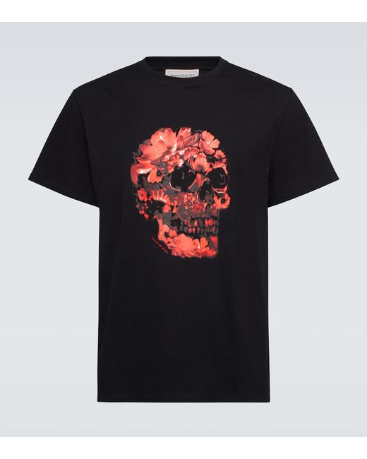 Alexander McQueen Skull printed cotton jersey T-shirt