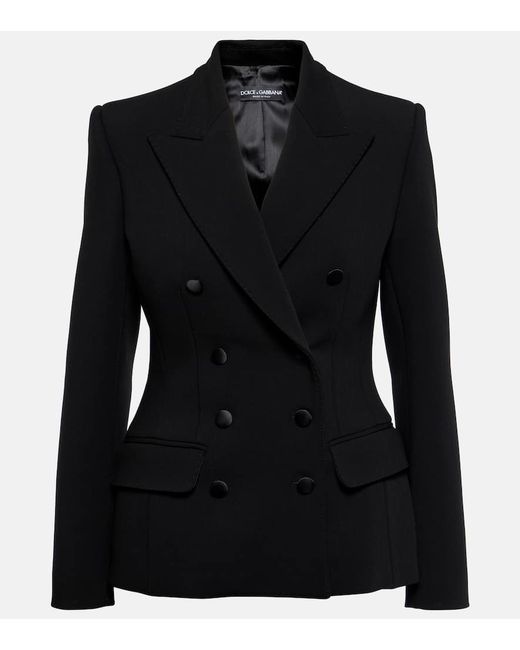 Dolce & Gabbana Double-breasted wool-blend jacket