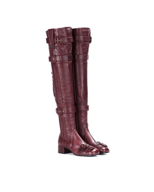 Prada Leather over-the-knee boots
