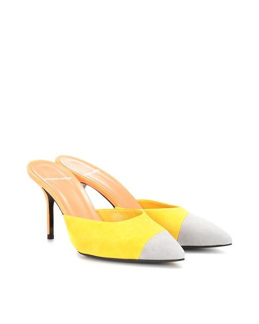 Pierre Hardy Colour-blocked leather mules